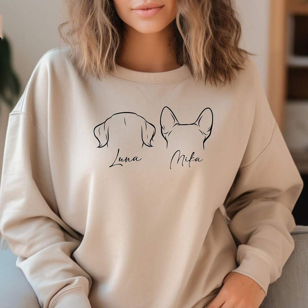 Personalized Pet Ears Sweater with Name