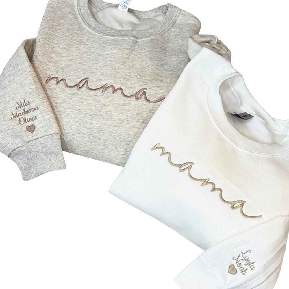 Custom Mama Embroidered Sweatshirt