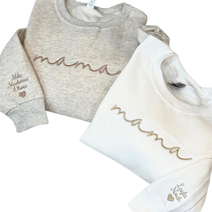 Custom Mama Embroidered Sweatshirt