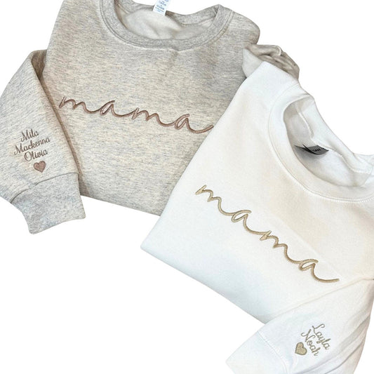 Custom Mama Embroidered Sweatshirt