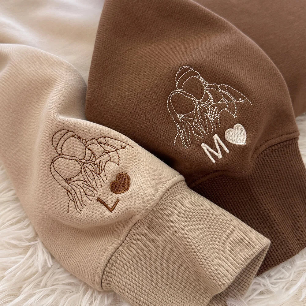 Custom Embroidered Roman Numeral Sweatshirt/Hoodie - Couples Gift