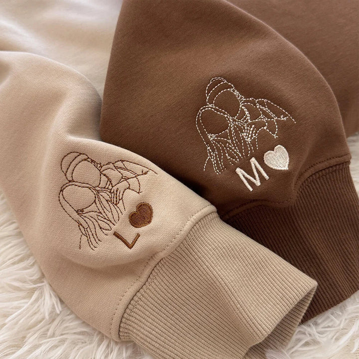 Custom Embroidered Roman Numeral Sweatshirt/Hoodie - Couples Gift