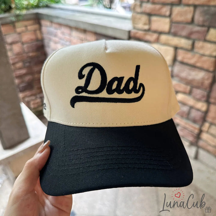 Personalized Embroidered Cap With Date, Fathers Day Gift, Gifts for New Dads