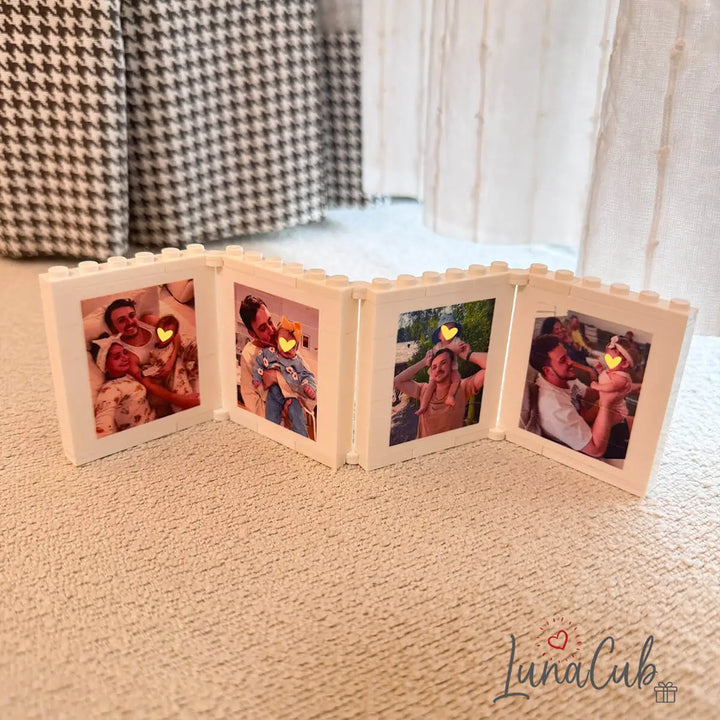 Custom Daddy &amp; Me Photo Block – Personalized Foldable Memory Gift for Dad
