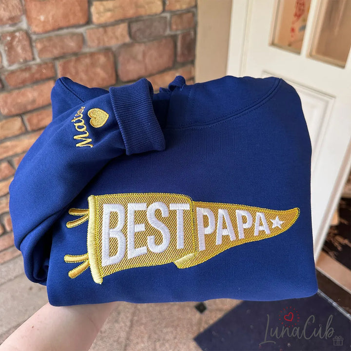 Custom Embroidered Dad Pennant Sweatshirt – Personalized Father’s Day Gift