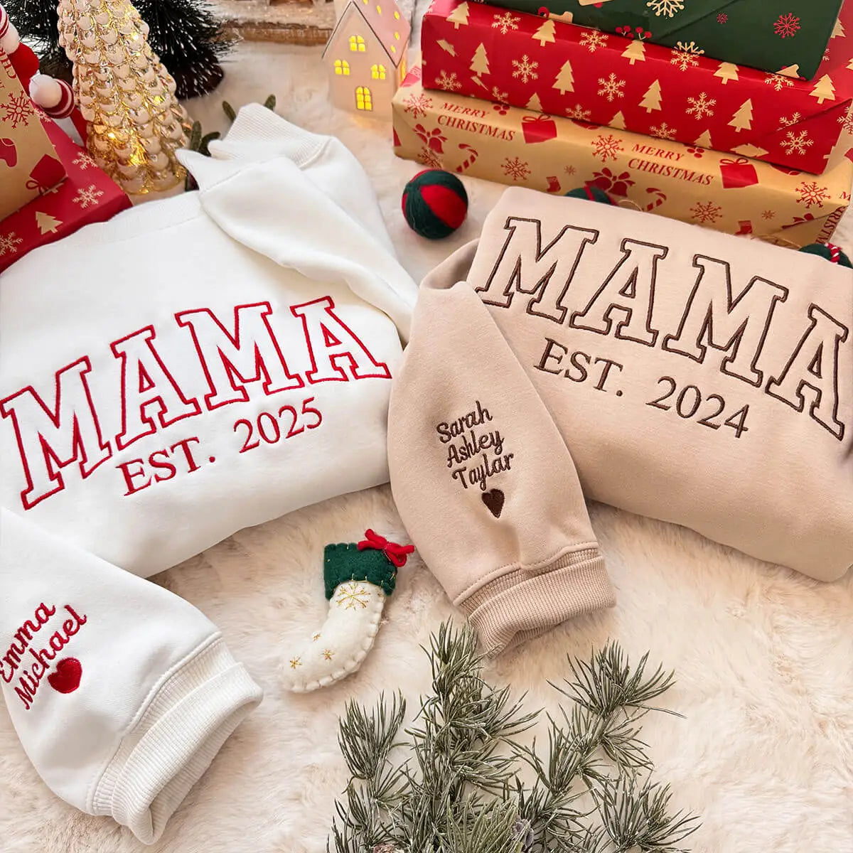 Custom Embroidered Mama Sweatshirt/Hoodie-The 2nd 20% OFF