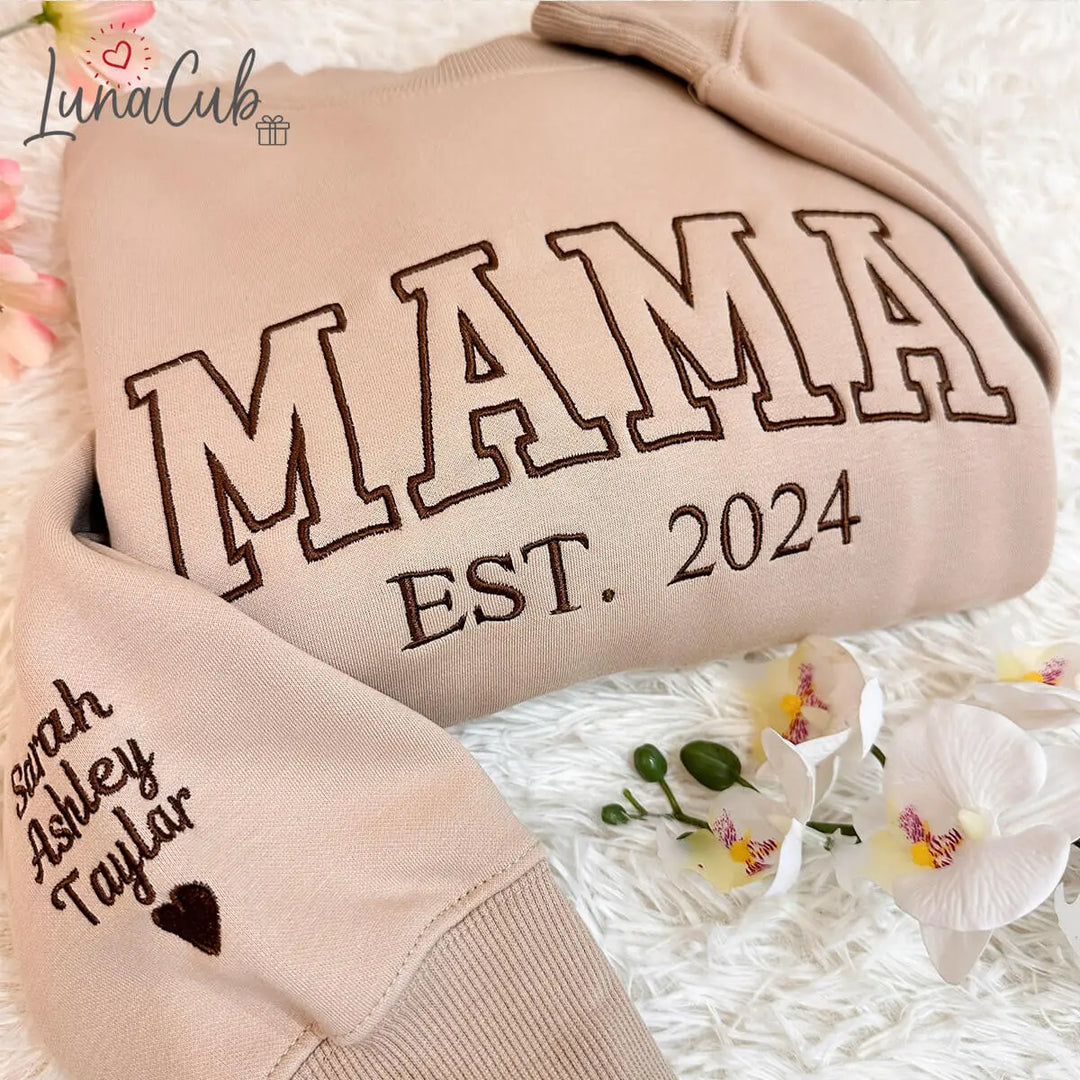 Custom Embroidered Mama Sweatshirt/Hoodie