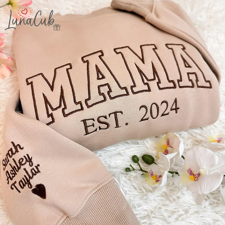 Custom Embroidered Mama Sweatshirt/Hoodie