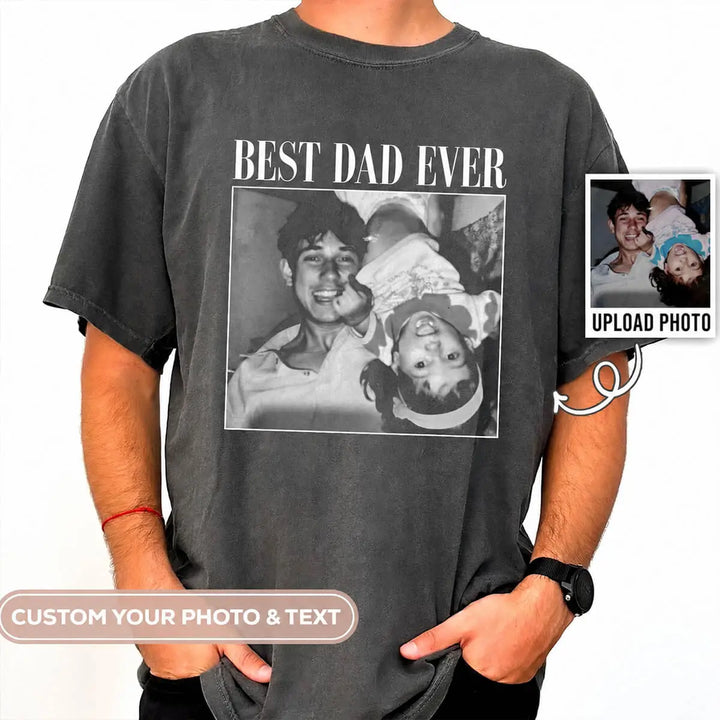 Custom Photo Dad Shirt – Personalized Vintage Photo Tee for Dad | Father’s Day Gift for Dad