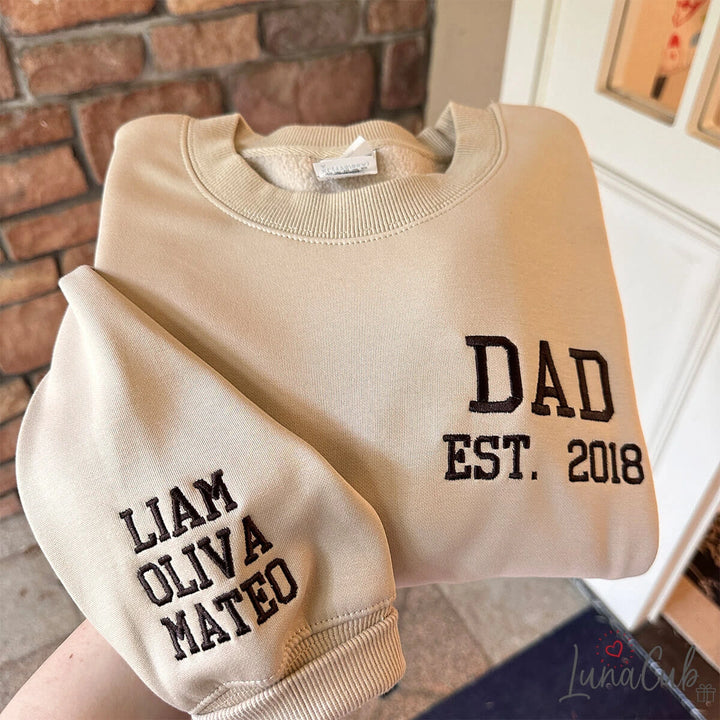 Custom Embroidered DAD Sweatshirt Father&