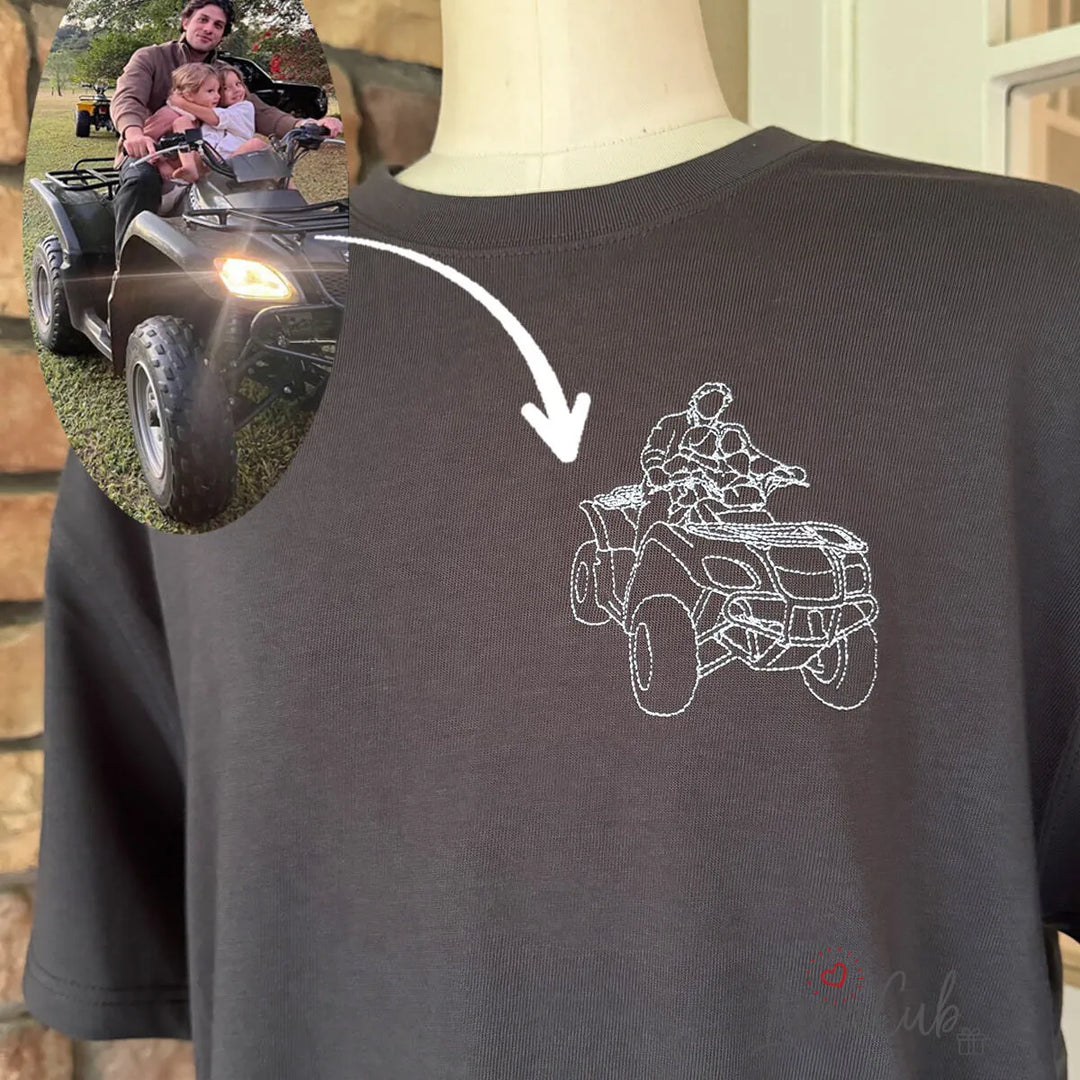Custom Portrait Embroidered Sweatshirt – Personalized Father’s Day Gift for Dad