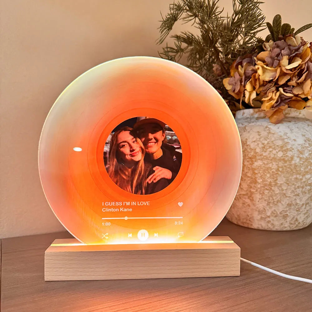 Personalized Vinyl Record with Photo - Acrylic Song Plaque 🎶❤️