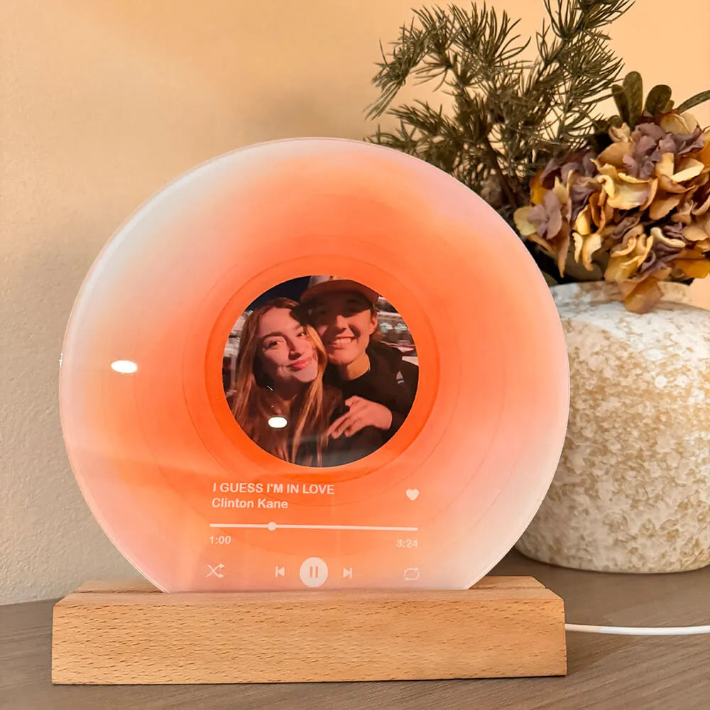 Personalized Vinyl Record with Photo - Acrylic Song Plaque 🎶❤️