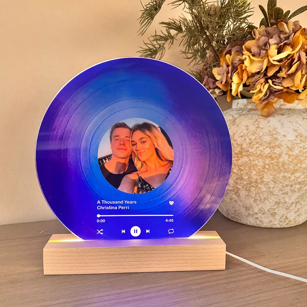 Personalized Vinyl Record with Photo - Acrylic Song Plaque 🎶❤️
