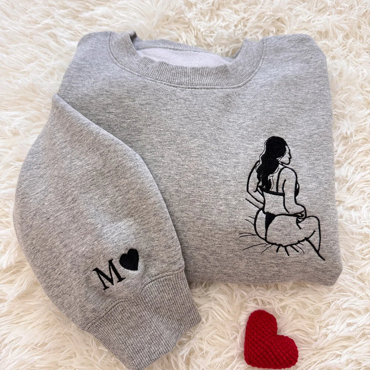 Spicy Custom Embroidered Photo Sweatshirt/Hoodie– Valentine’s Gift