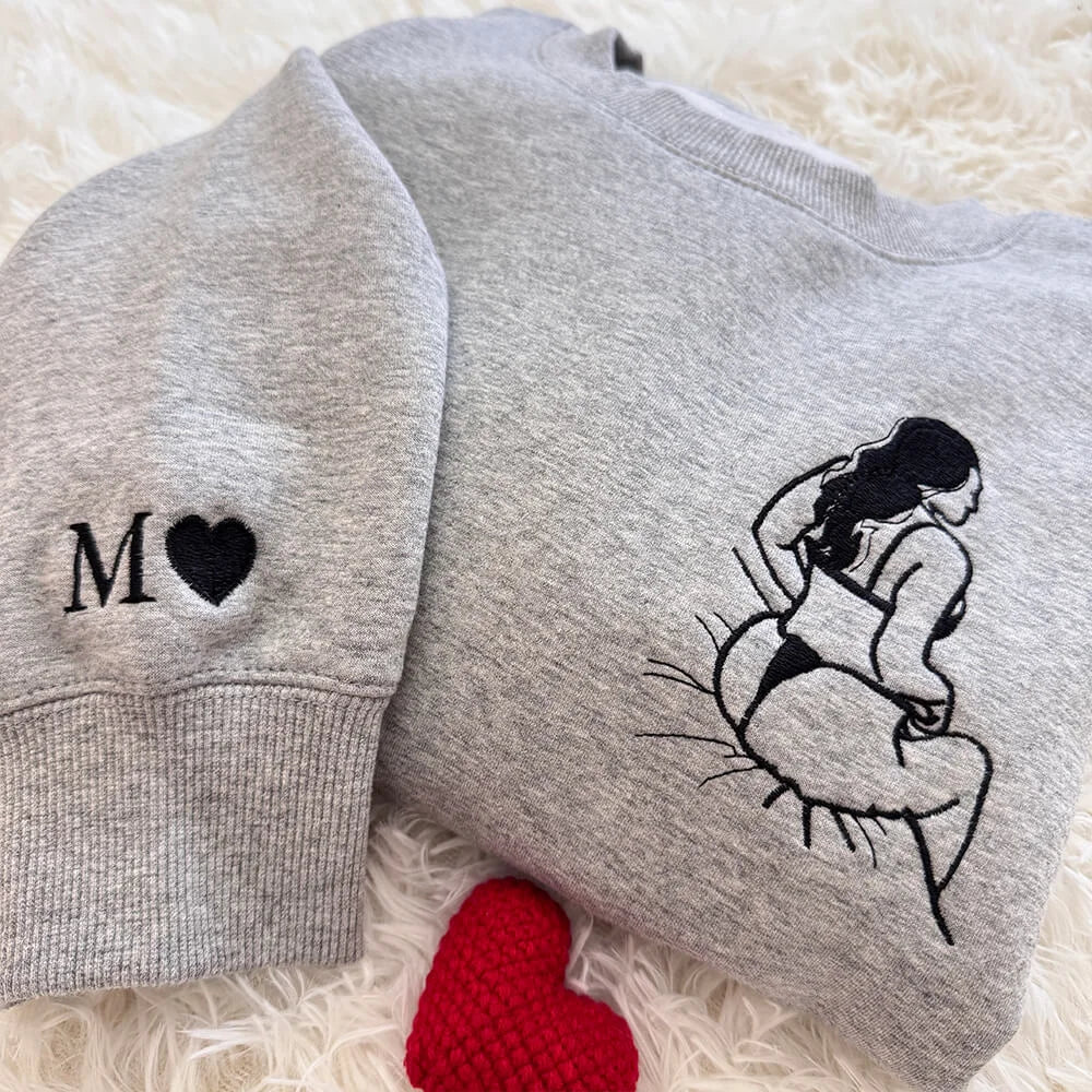 Spicy Custom Embroidered Photo Sweatshirt/Hoodie– Valentine’s Gift