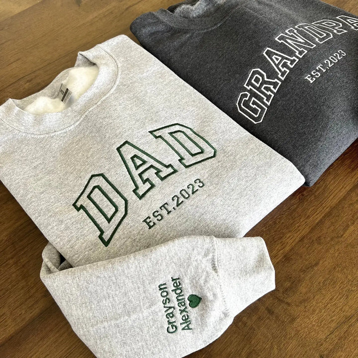 Custom Embroidered DAD/GRANDPA Sweatshirt Gift For Dad