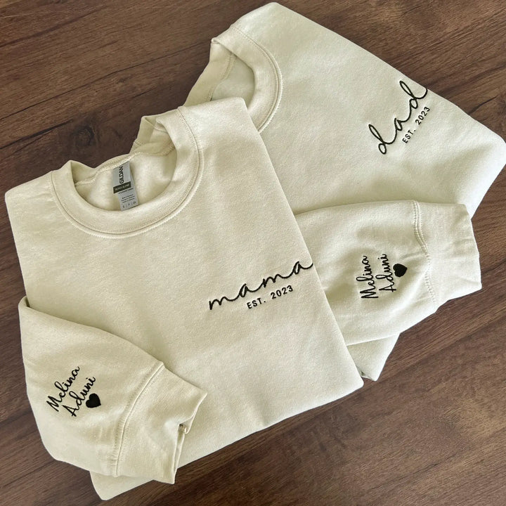 Custom Embroidered DAD Sweatshirt Gift For Dad