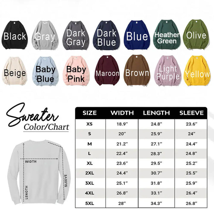 Custom Portrait Embroidered Sweatshirt – Personalized Father’s Day Gift for Dad